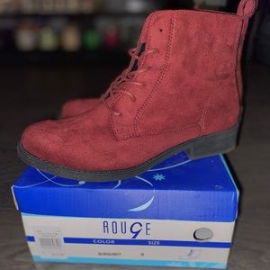Burgundy boots